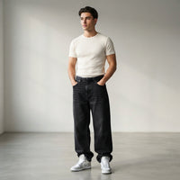 Men’s Baggy Wide Leg Jeans – Relaxed Streetwear Fit