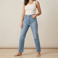 Women’s High-Waisted Straight Leg Jeans – Premium Everyday Denim