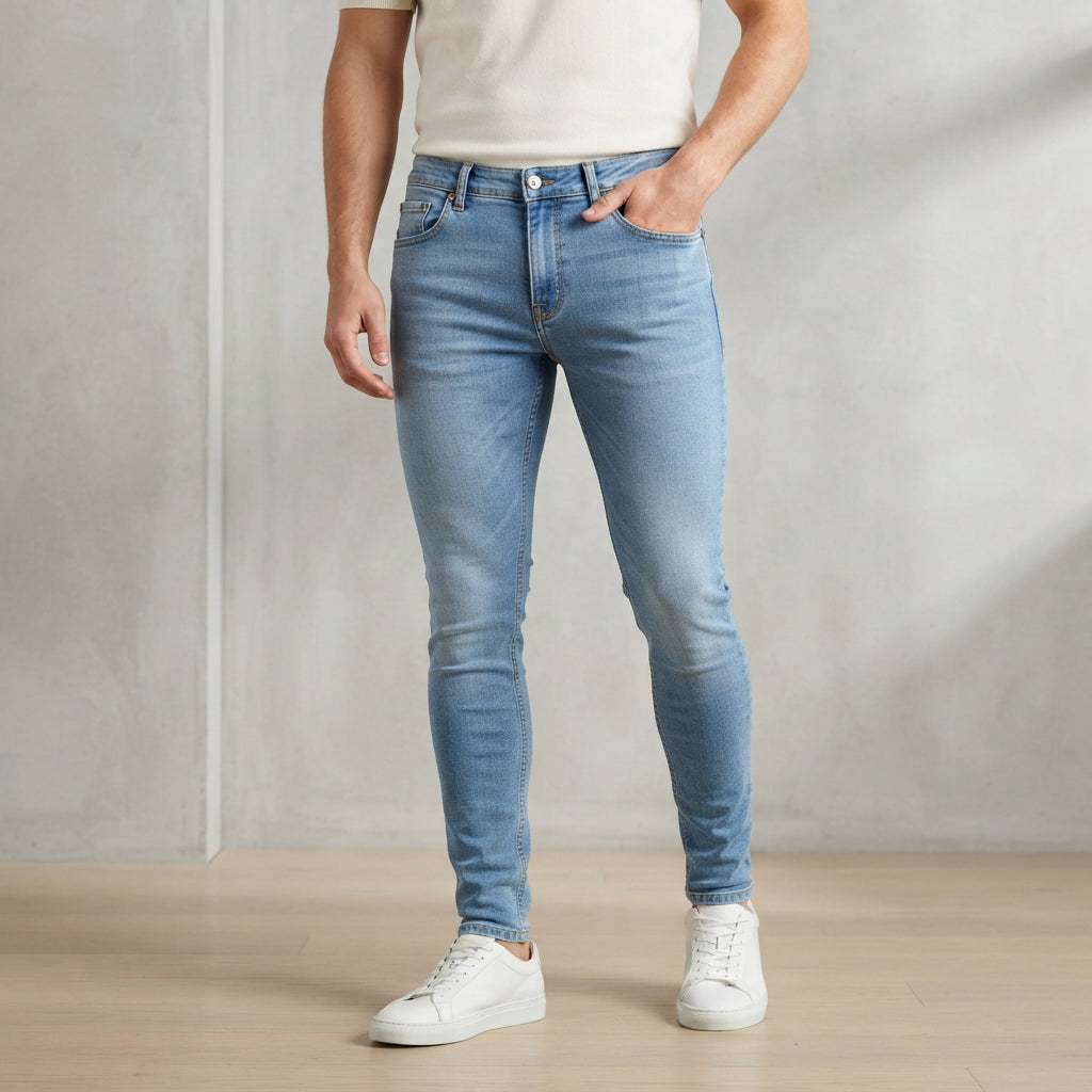 Men’s Skinny Stretch Jeans – Slim Fit Comfort