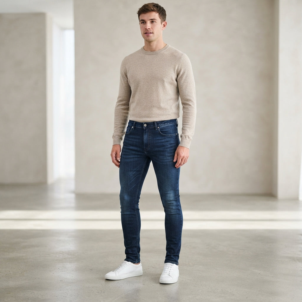 Men’s Skinny Stretch Jeans – Slim Fit Comfort