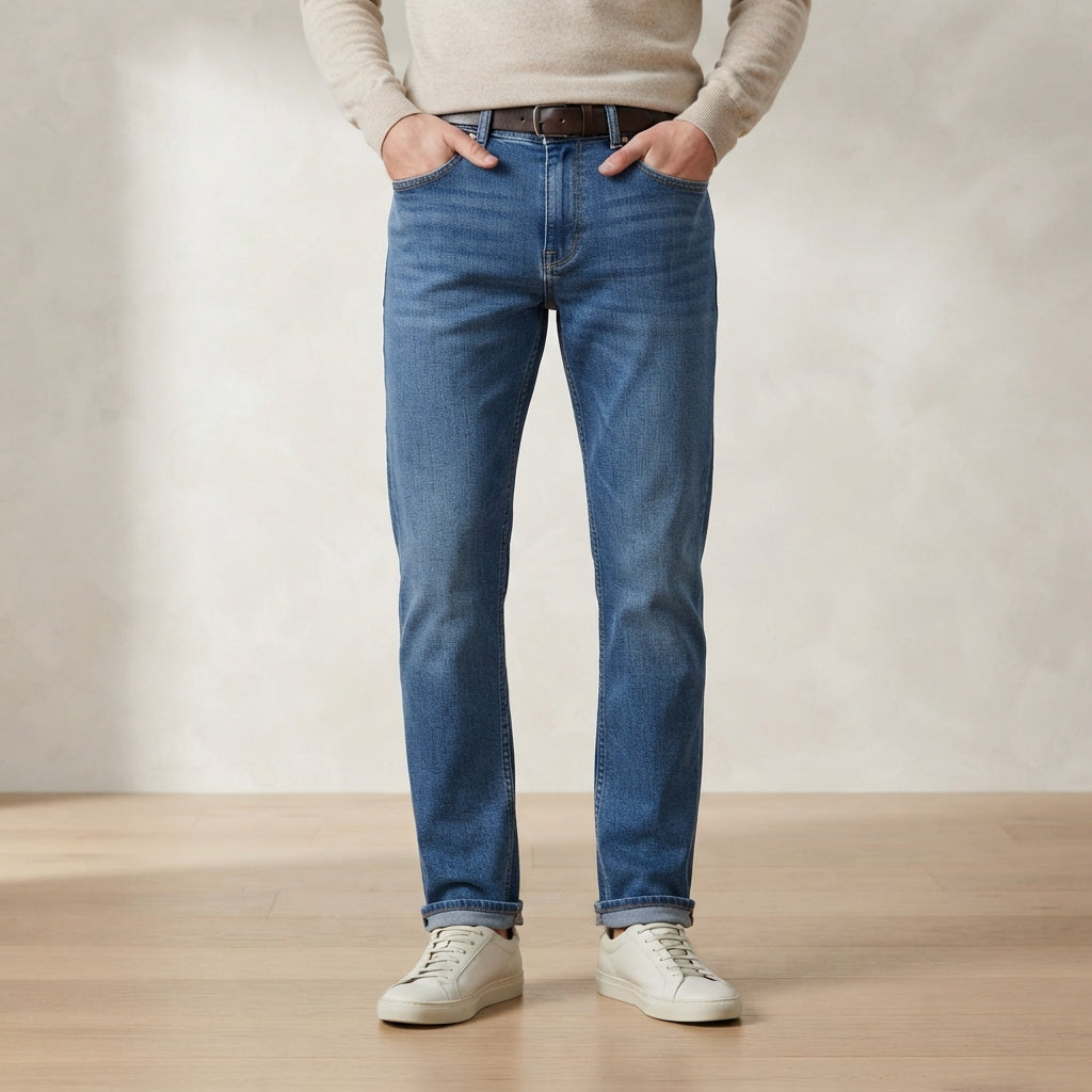 Men’s Straight Leg Jeans – Classic Denim Fit