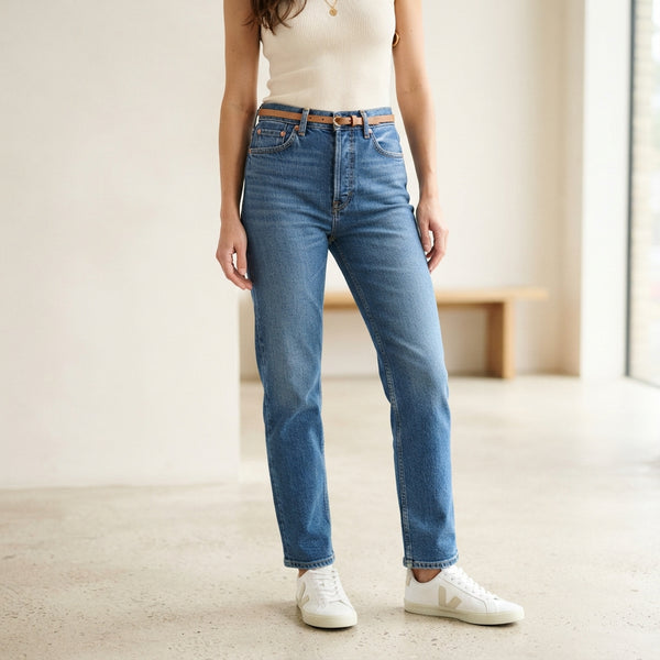 Women’s High-Waisted Straight Leg Jeans – Premium Everyday Denim