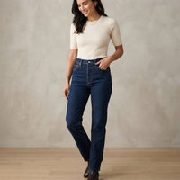 Women’s High-Waisted Straight Leg Jeans – Premium Everyday Denim